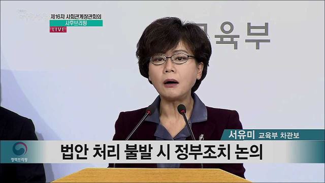 제16차 사회관계장관회의 사후브리핑 