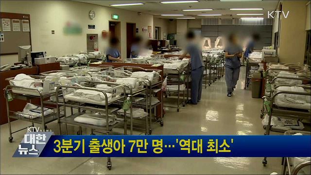3분기 출생아 7만 명···'역대 최소'
