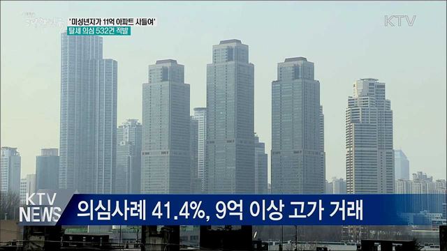 '미성년자가 11억 아파트 사들여'···탈세 의심 532건 적발