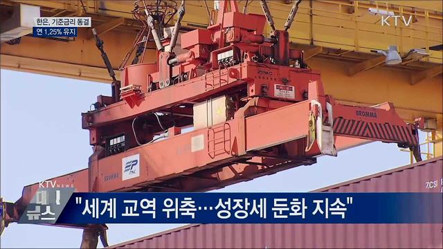 한은, 기준금리 동결···연 1.25% 유지