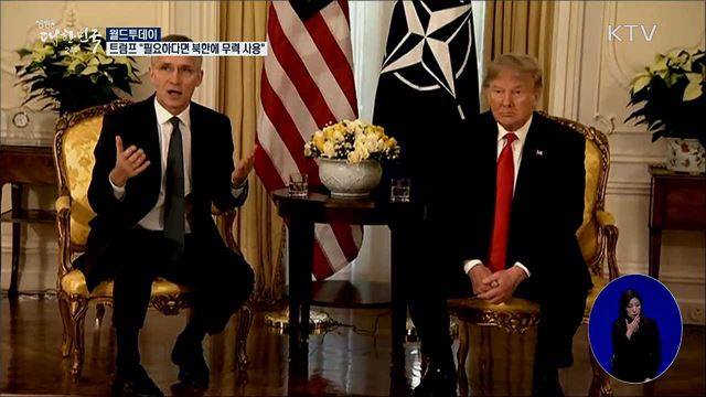 트럼프 "필요하다면 북한에 무력 사용" [월드 투데이]