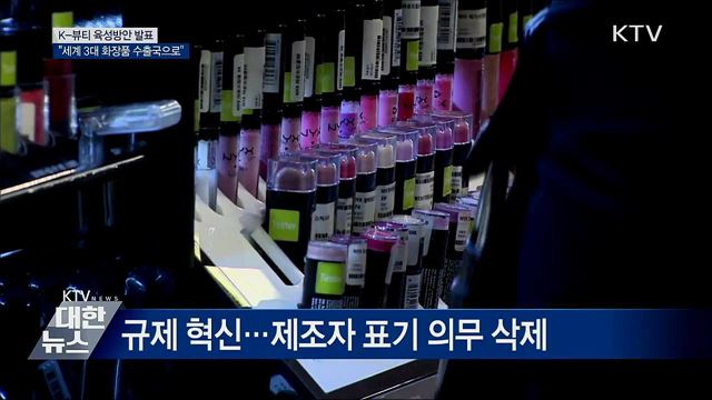 K-뷰티 육성···"세계 3대 화장품 수출국으로"