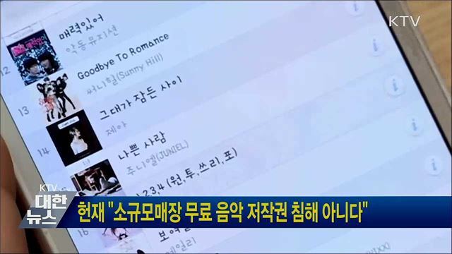 헌재 "소규모매장 무료 음악 저작권 침해 아니다"