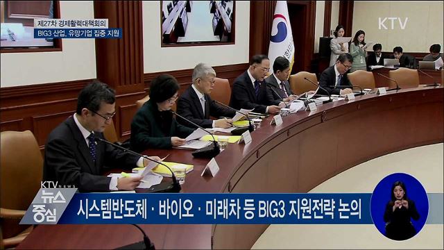 홍 부총리 "BIG3 지원체계 개편, 집중 지원"