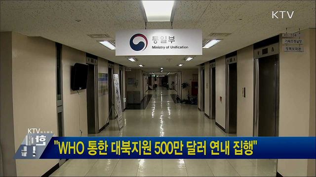 "WHO 통한 대북지원 500만 달러 연내 집행"