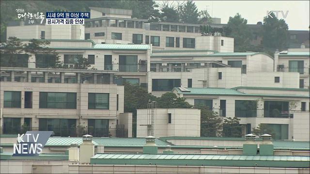 시세 9억 원 이상 주택 공시가격 집중 인상