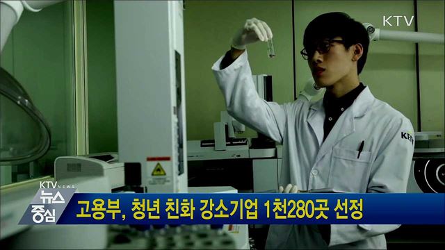 고용부, 청년 친화 강소기업 1천280곳 선정