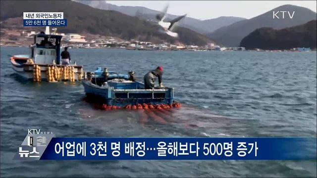내년 외국인노동자 5만 6천 명 들어온다