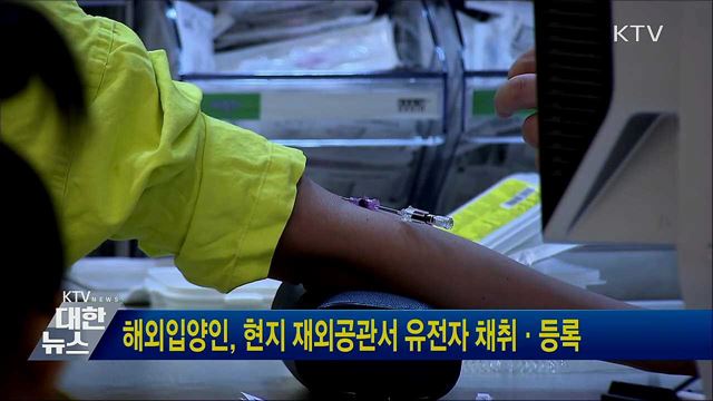 해외입양인, 현지 재외공관서 유전자 채취·등록