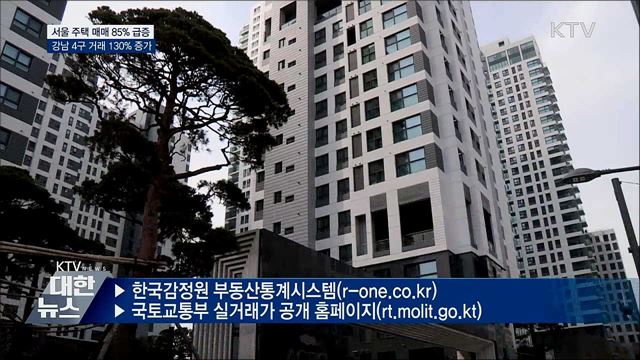 지난달 서울 주택 매매, 지난해보다 85% 급증