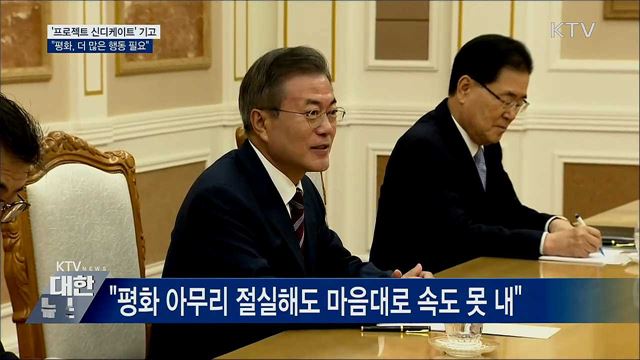 문 대통령 "한반도 평화 더 많은 행동 필요"