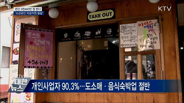 소상공인 연간 이익 3천400만 원···"자금지원 절실"