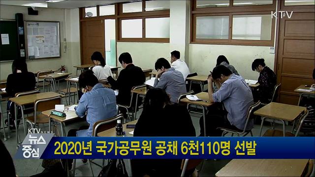 2020년 국가공무원 공채 6천110명 선발