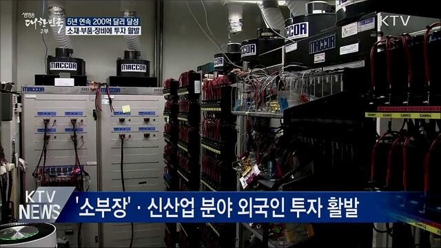 외국인직접투자 5년 연속 200억 달러 달성