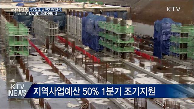 지역사업예산 50% 1분기 조기 지원