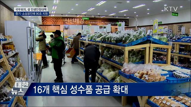 설 민생안정대책···중기·소상공인에 90조 지원