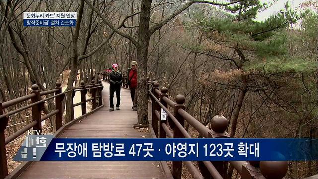 '문화누리카드' 지원 인상···'창작준비금' 절차 간소화