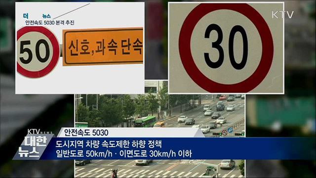 속도를 줄이면 사람이 보입니다···안전속도 5030 추진