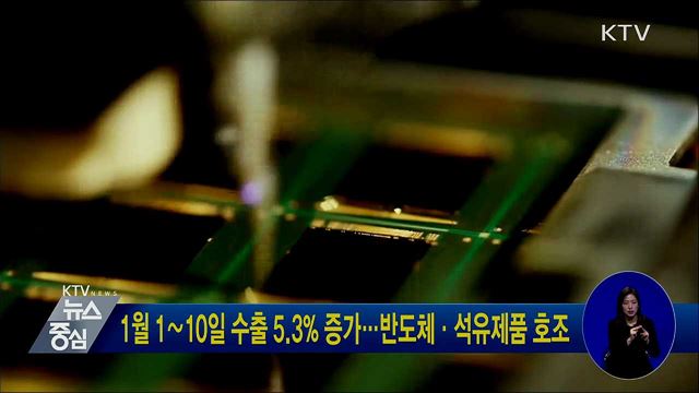 1월 1∼10일 수출 5.3% 증가···반도체·석유제품 호조