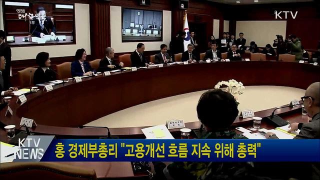 홍 경제부총리 "고용개선 흐름 지속 위해 총력"