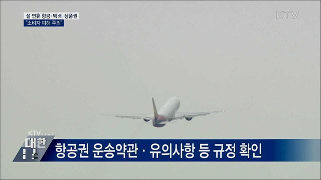 설 명절 '항공·택배·상품권' 소비자 피해 주의