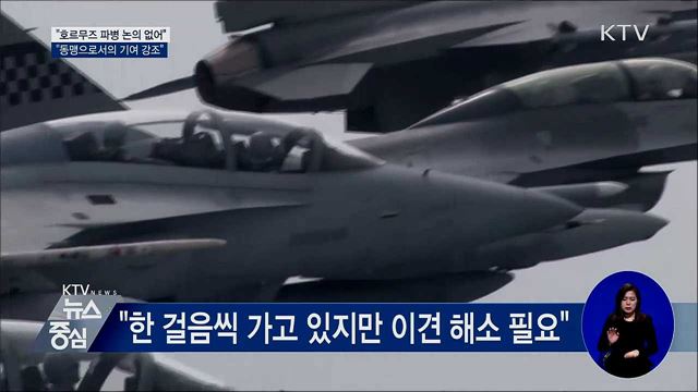 "방위비 협상서 호르무즈 파병 논의 없어"