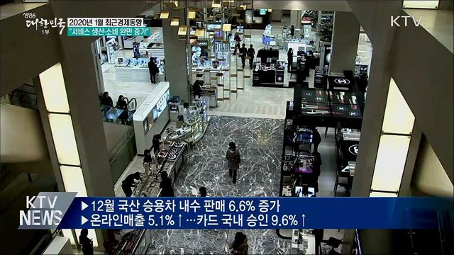1월 최근경제동향 "서비스 생산·소비 완만히 증가"