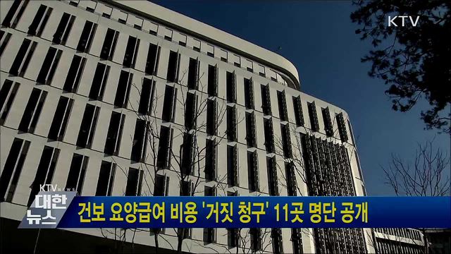 건보 요양급여 비용 '거짓 청구' 11곳 명단 공개