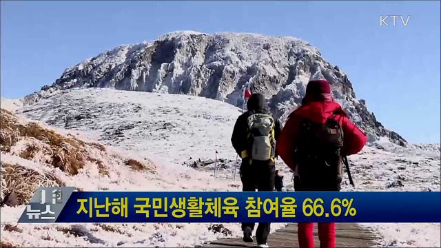 지난해 국민생활체육 참여율 66.6%