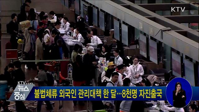 불법체류 외국인 관리대책 한 달···8천명 자진출국