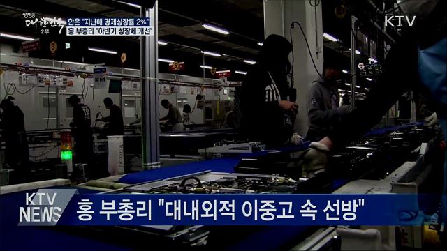 홍 부총리 "지난해 2% 성장···하반기 성장세 개선"