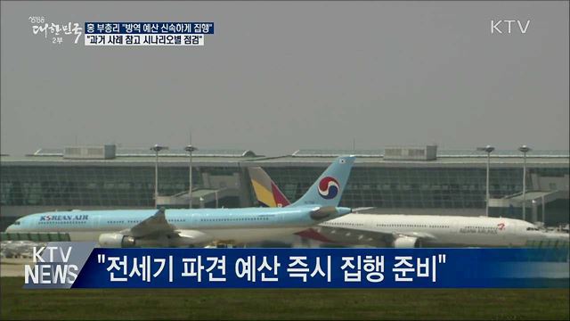 홍 부총리 "방역 예산 신속 집행"