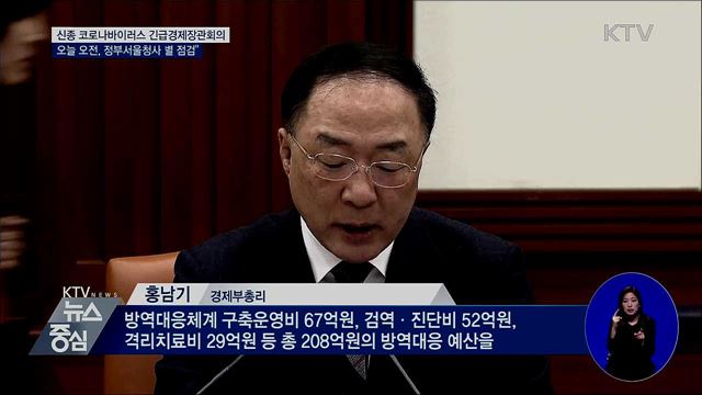 홍 부총리 "방역 예산 신속 집행"