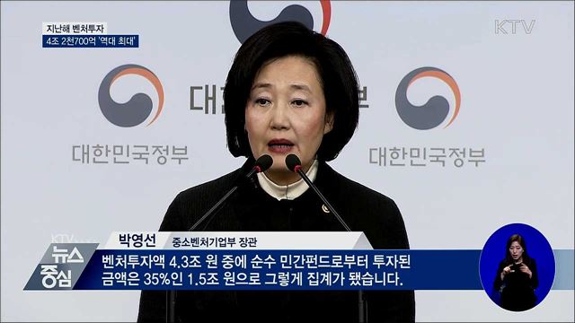지난해 벤처투자 4조 2천700억 '역대 최대'