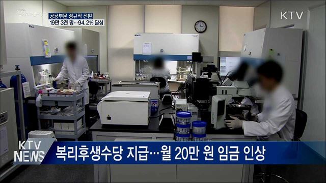 공공부문 정규직화 19만 3천 명···목표 달성 눈앞