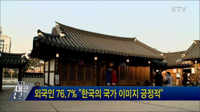 외국인 76.7% "한국의 국가 이미지 긍정적"