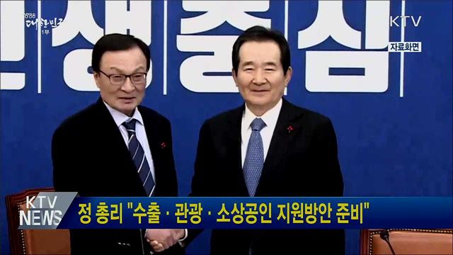 정 총리 "수출·관광·소상공인 지원방안 준비"