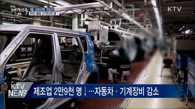 1월 고용보험 전년 대비 37만2천 명 증가