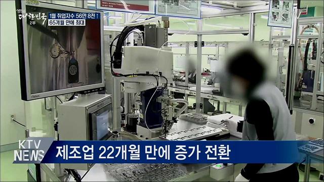 1월 취업자 56만 8천 명 증가···65개월 만에 최대