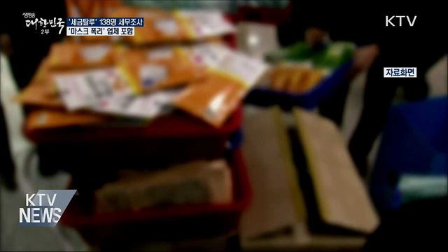 '세금탈루' 138명 세무조사···'마스크 폭리' 업체 포함