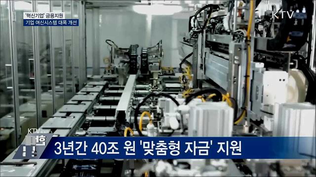 '혁신기업' 금융지원···기업 여신시스템 대폭 개선