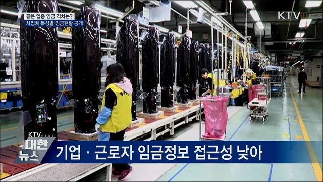 같은 업종 기업 규모별·성별 임금 현황 공개