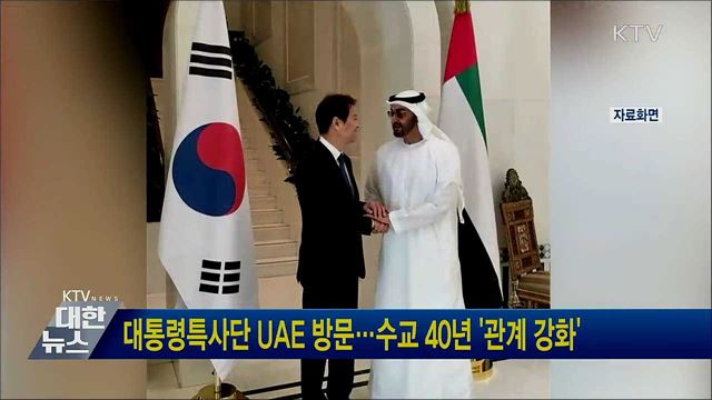 대통령특사단 UAE 방문···수교 40년 '관계 강화'