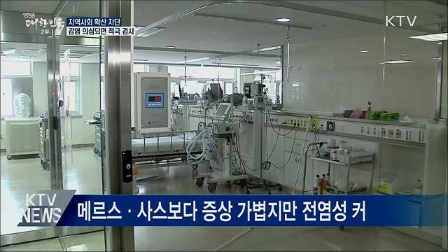 감염 의심되면 적극 검사···지역사회 확산 차단