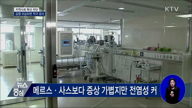 감염 의심되면 적극 검사···지역사회 확산 차단