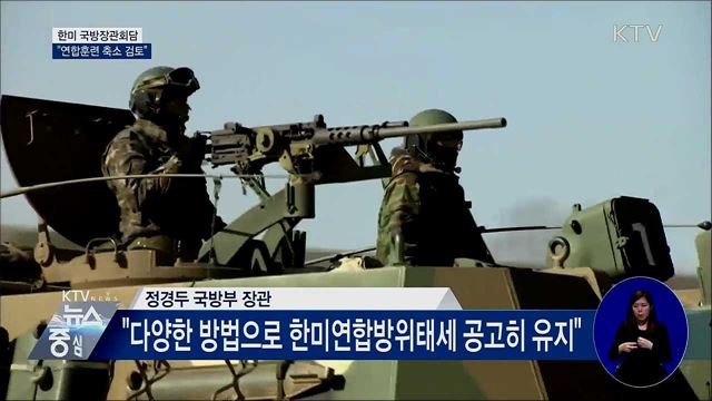 한미 국방장관회담···"연합훈련 축소 검토"