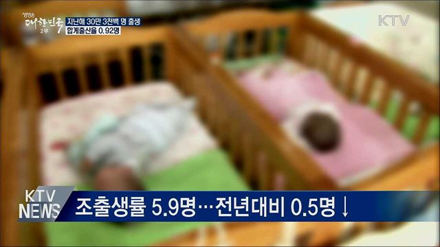 지난해 30만 3천백 명 출생···역대 최저