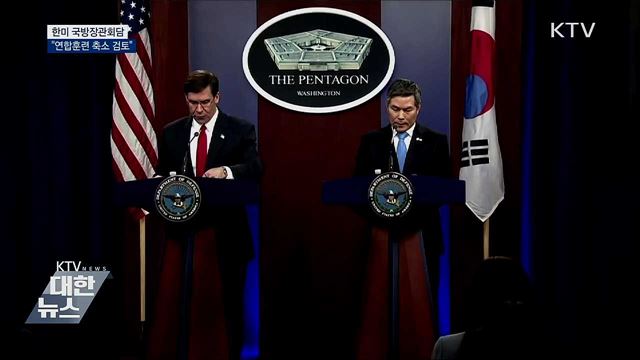 한미 국방장관회담···"연합훈련 축소 검토"