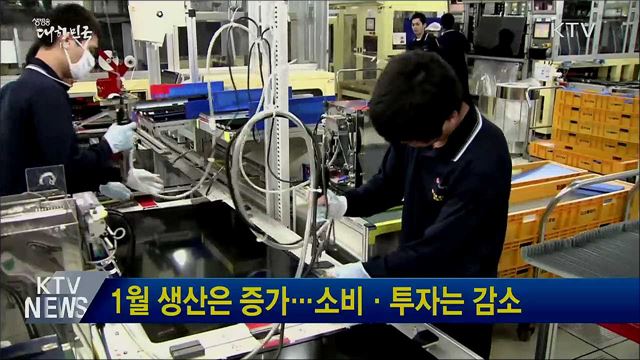 1월 생산은 증가···소비·투자는 감소