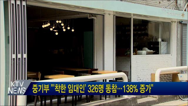 중기부 "'착한 임대인' 326명 동참···138% 증가"